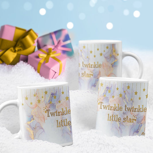 🌟✨ Κούπα Βάπτισης για Κορίτσι – Twinkle Twinkle Little Star 💖⭐