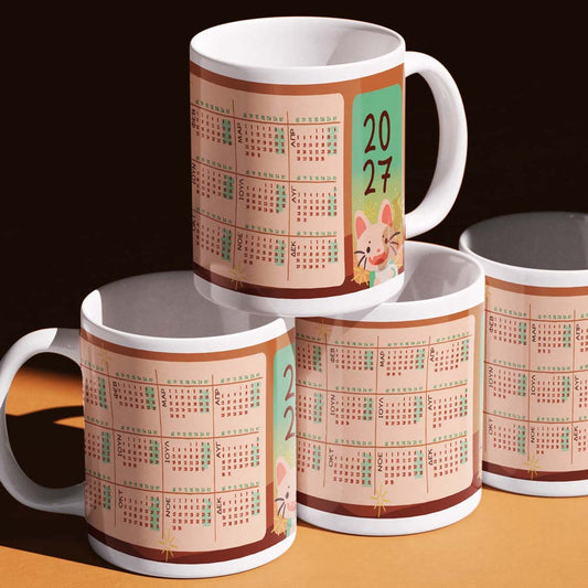 Calendar Mug 2027 - Coffee Cat
