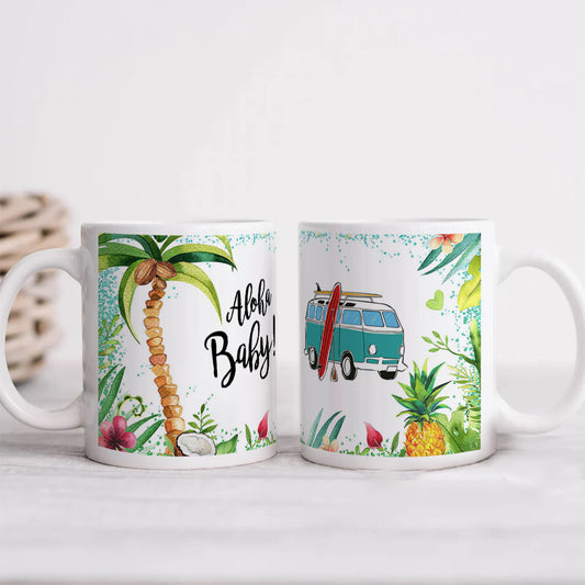 🌴🌺 Κούπα Βάπτισης – Θέμα Aloha Baby 🌞🌊