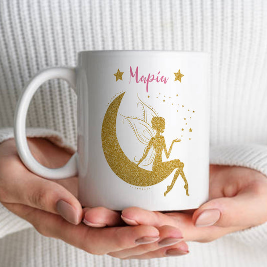 🧚✨ Μαγική Κούπα Βάπτισης για Κορίτσι – Χρυσή Νεράιδα σε Ονειρικές Αποχρώσεις 💖🌟