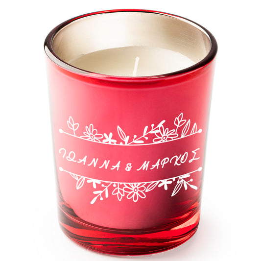 Κερί για Δώρο Γάμου με Φυτά