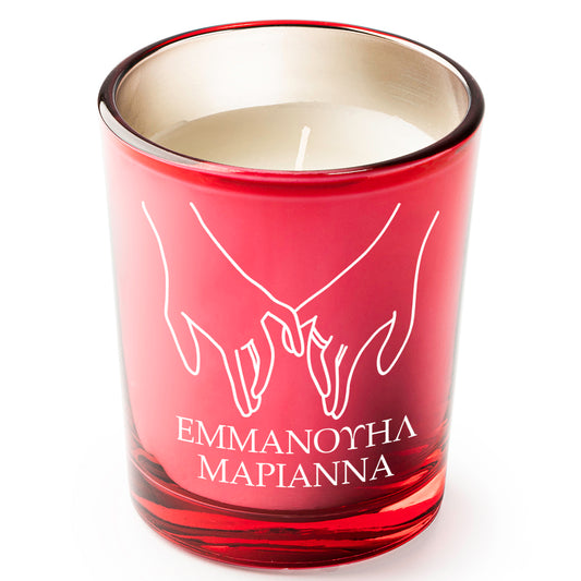 Κερί για Δώρο Γάμου με Σχέδιο