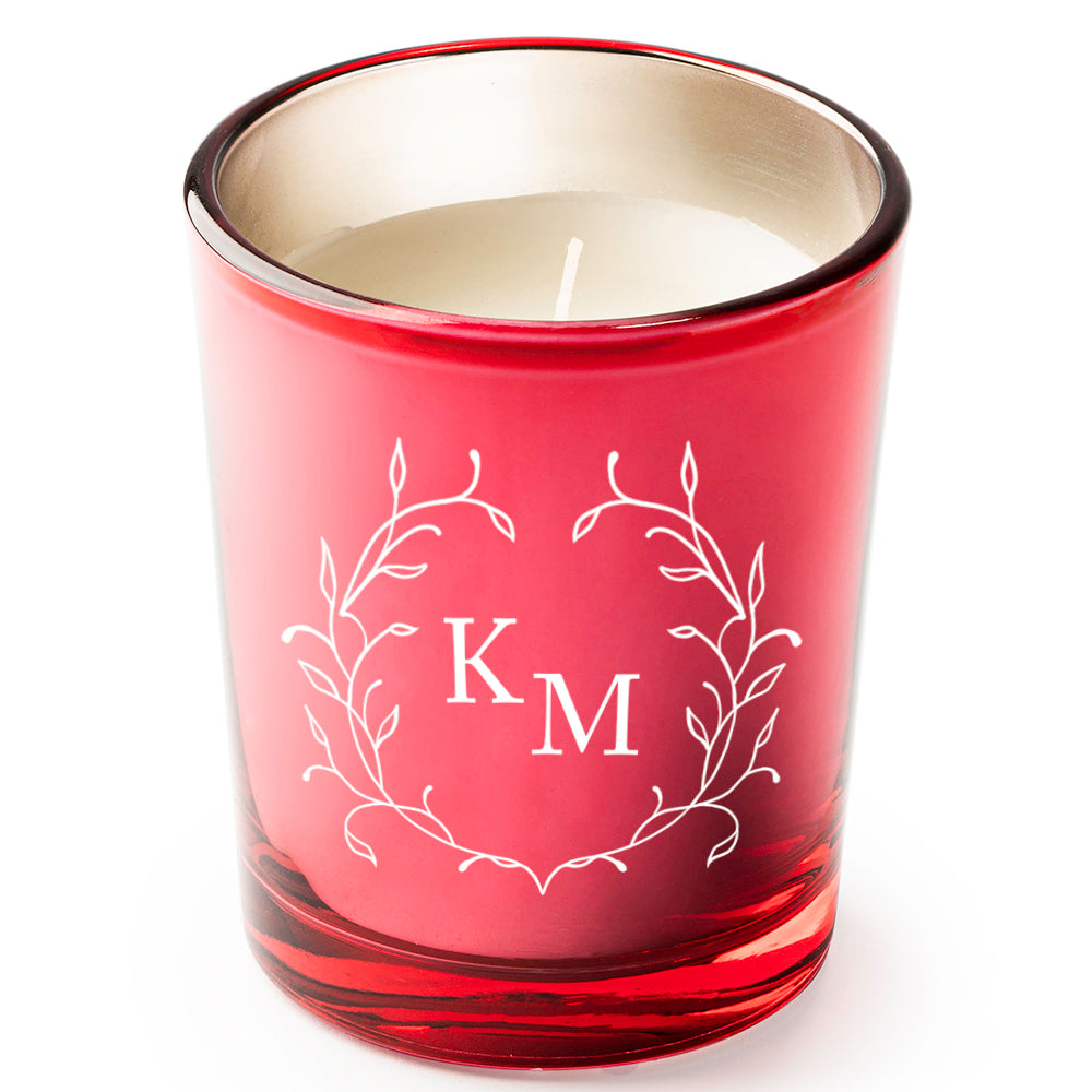 Κερί ως Δώρο Γάμου με Αρχικά