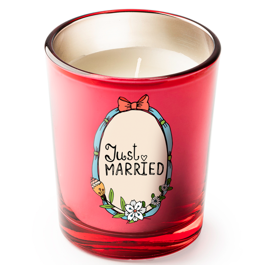 Κερί για Δώρο Γάμου "Just MARRIED"