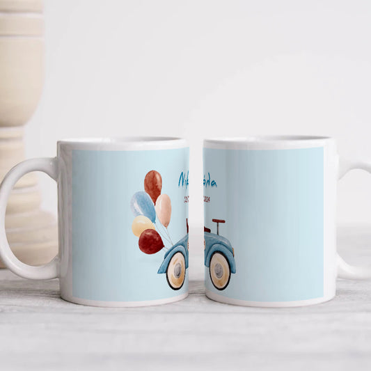 🚗🎈 Κούπα Βάπτισης με Αυτοκινητάκι & Μπαλόνια – Γεμάτη Χαρά & Φαντασία!